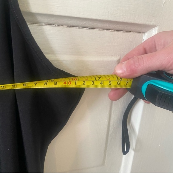 WHITE HOUSE BLACK MARKET Spaghetti Strap Stretchy Black Women's Dress Size 10 - Picture 5 of 5